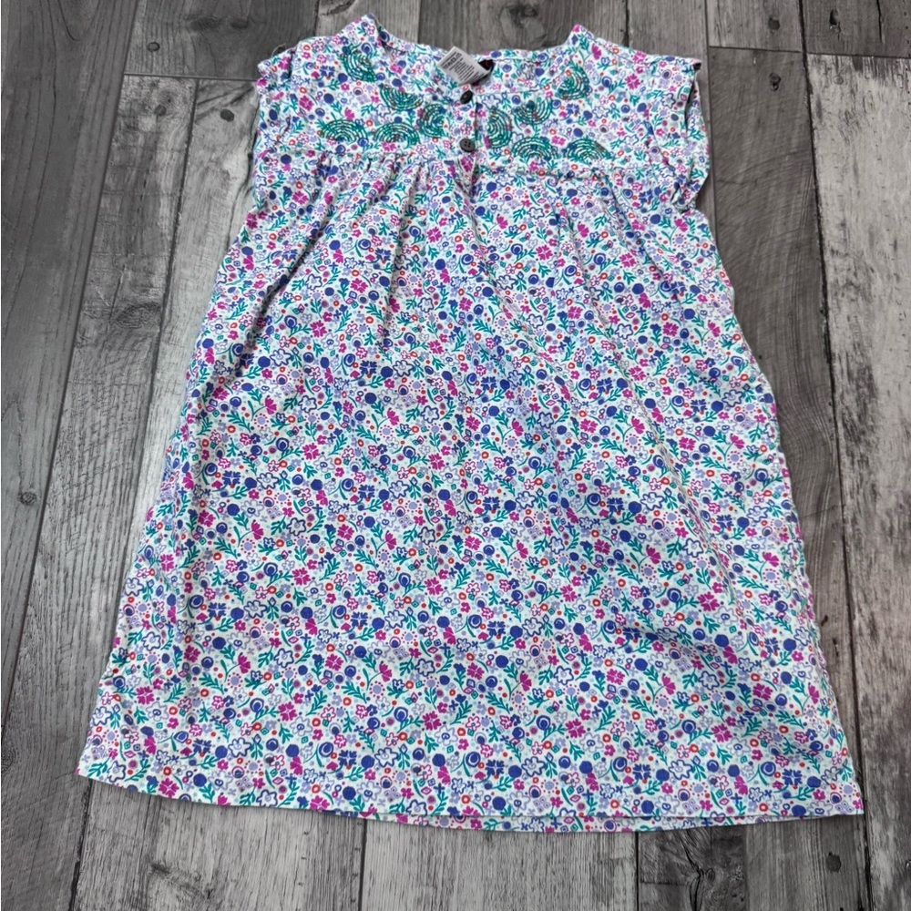 Tea Collection Girl's Sleeveless Button Floral Dainty Dress Spring Easter 6